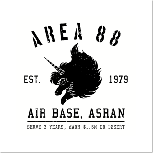 Area 88 Air Base - blk Posters and Art